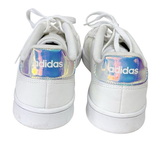 ADIDAS White Blue Iridescent GRAND COURT Sneaker FW1274 Shoe Men's Size 7 - Picture 2 of 9